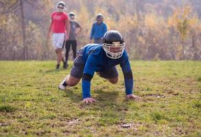 joueur de football américain en action photo