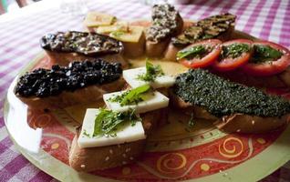 apéritifs sur une assiette photo