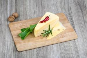 vue sur le plat triangle au fromage photo