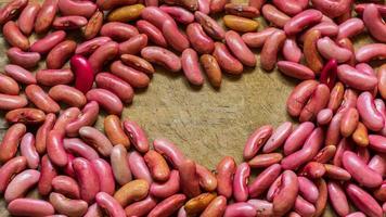 gros plan de haricots rouges. graines de fond de haricots rouges photo