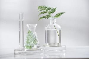 cosmétique nature soins de la peau et aromathérapie aux huiles essentielles .produit de beauté biologique des sciences naturelles .médecine alternative à base de plantes maquette. photo