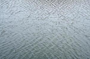 la texture de l'eau de la rivière sous l'influence du vent. beaucoup de vagues peu profondes à la surface de l'eau photo