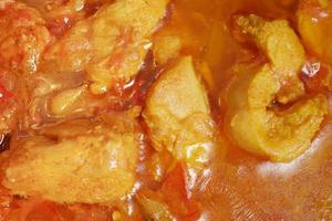 gros plan de curry de poulet indien fait maison photo