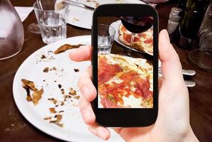 photographies touristiques pizza italienne au jambon de parme photo