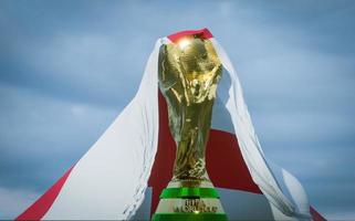 Angleterre. coupe du monde fifa avec drapeau angleterre, vainqueur de la coupe du monde 2022 de football qatar, travail 3d et image 3d, erevan, arménie - 2022 oct 04 photo