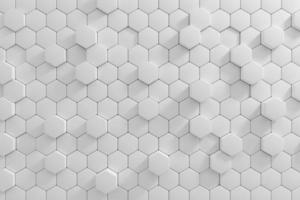 fond abstrait hexagone blanc 3d. photo