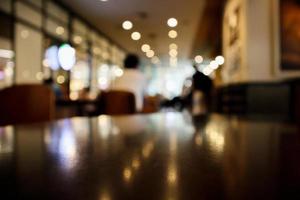 restaurant café ou café intérieur avec des gens abstrait arrière-plan flou défocalisé photo