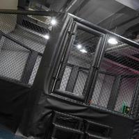 une cage octogonale de kickboxing dans le complexe sportif photo