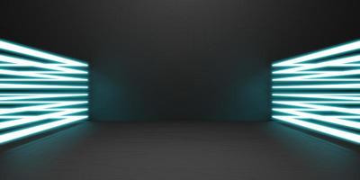 scène lumière laser fond néon technologie moderne style plate-forme illustration 3d photo