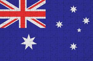 le drapeau australien est représenté sur un puzzle plié photo