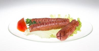 saucisses sur blanc photo