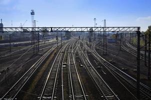 paysage ferroviaire du matin photo