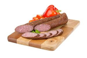 plat de saucisses vue photo