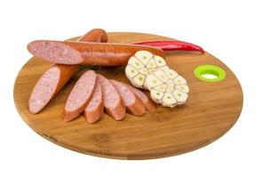 plat de saucisses vue photo