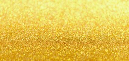 paillettes d'or abstraites scintillent avec fond clair bokeh photo