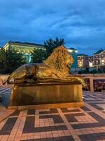 statue de lion à moscou. photo