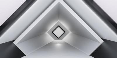 technologie tunnel néon couloir moderne lumière laser tunnel néon illustration 3d photo