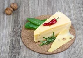 vue sur le plat de fromage jaune photo