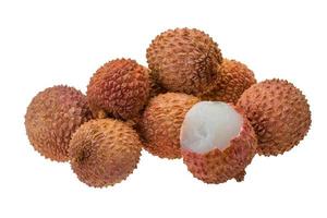 litchi sur fond blanc photo