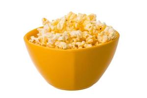 pop-corn sur blanc photo