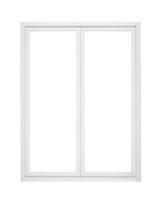 Véritable cadre de fenêtre de maison moderne isolé sur fond blanc photo