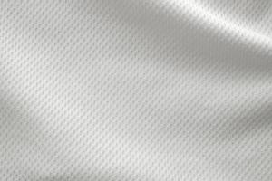 tissu de vêtements de sport blanc maillot de football texture vue de dessus gros plan photo