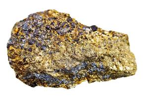 minéral de chalcopyrite isolé photo