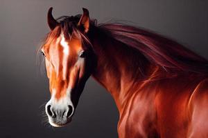 illustration d'un cheval majestueux. portrait détaillé. photo