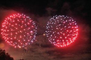 vue d'un feu d'artifice photo