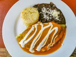 Nourriture et boisson plat mexicain typique repas au restaurant mexique. photo