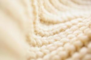 gros plan beige tissu de laine tricoté texture background photo