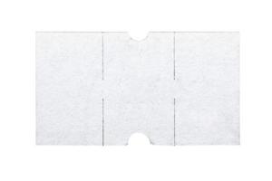 Étiquette de prix papier blanc autocollant isolé sur fond blanc photo