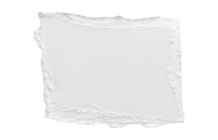 Bandes de bords déchirés de papier déchiré blanc isolé sur fond blanc photo