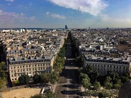 une vue panoramique sur paris en été photo