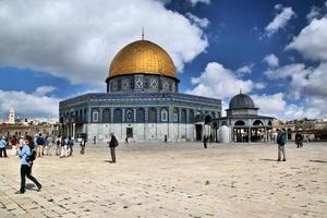 jérusalem en israël en mai 2019. une vue sur le dôme du rocher à jérusalem photo