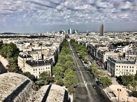 une vue panoramique sur paris en été photo