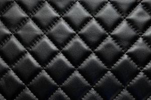 fond de texture de cuir noir de luxe photo