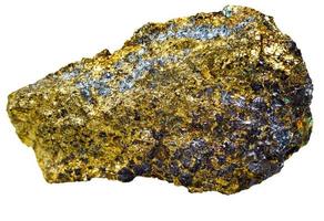 chalcopyrite isolé sur blanc photo