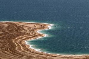 nature et paysages de la mer morte-salée. photo