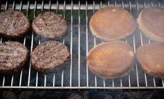 viande grillée du gril à charbon de bois photo