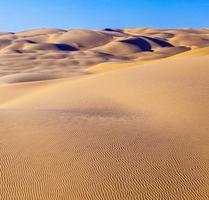 dune de sable au lever du soleil dans le désert photo