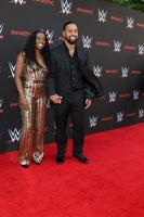 los angeles - juin 6 naomi fatu, jimmy uso, jonathan solofa fatu jr à la wwe pour votre événement de considération à l'académie de télévision saban media center le 6 juin 2018 à north hollywood, ca photo