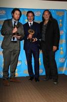 los angeles - 25 juin - scott gimple, andrew lincoln, gregory nicotero à la 41e salle de presse annuelle des prix saturn aux naufragés le 25 juin 2015 à burbank, ca photo