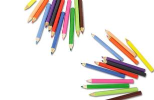 crayons de couleur isolés sur blanc photo