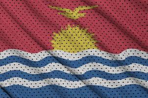 drapeau kiribati imprimé sur un tissu en maille polyester nylon sportswear photo