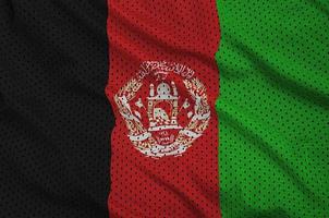 drapeau afghanistan imprimé sur une maille de polyester et nylon sportswear fa photo