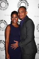 los angeles, sep 23 - reagan gomez-preston et dewayne turrentine arrivent au cleveland show dvd release party et table ronde au paley center for media le 23 septembre 2010 à beverly hills, ca photo