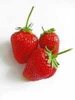 fraises sur fond blanc photo