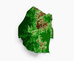 carte topographique eswatini 3d carte réaliste couleur illustration 3d photo