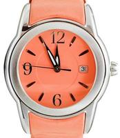 cinq à douze heures sur cadran orange montre-bracelet photo